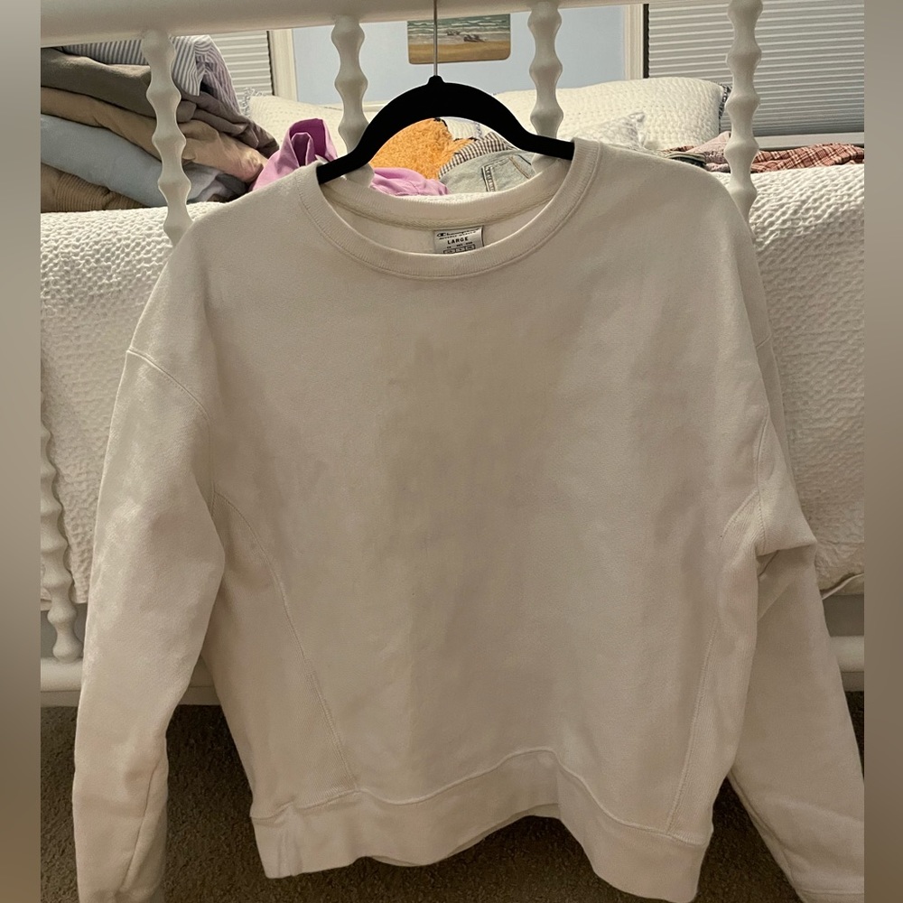 White Champion Crew Neck